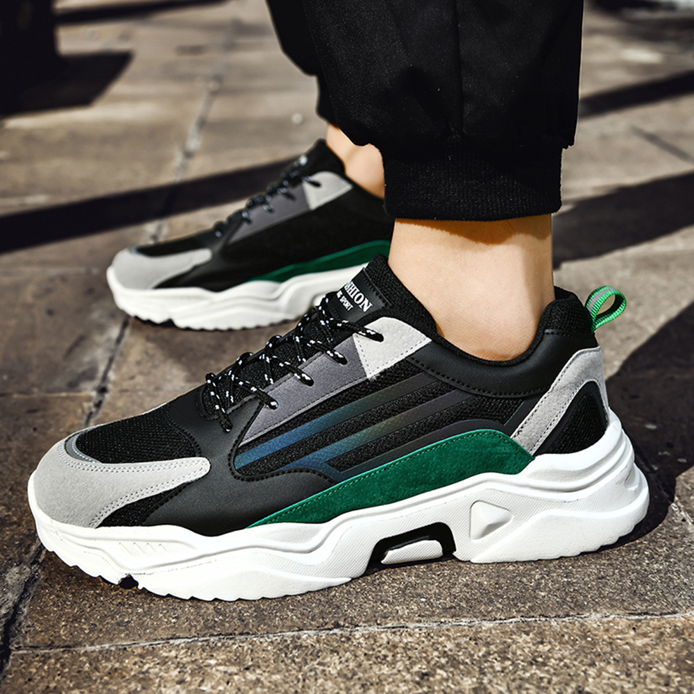 Retro Tide Shoes Breathable Shoes Trend Wild Increase Shoes Men'S Shoes - Beige EU 41